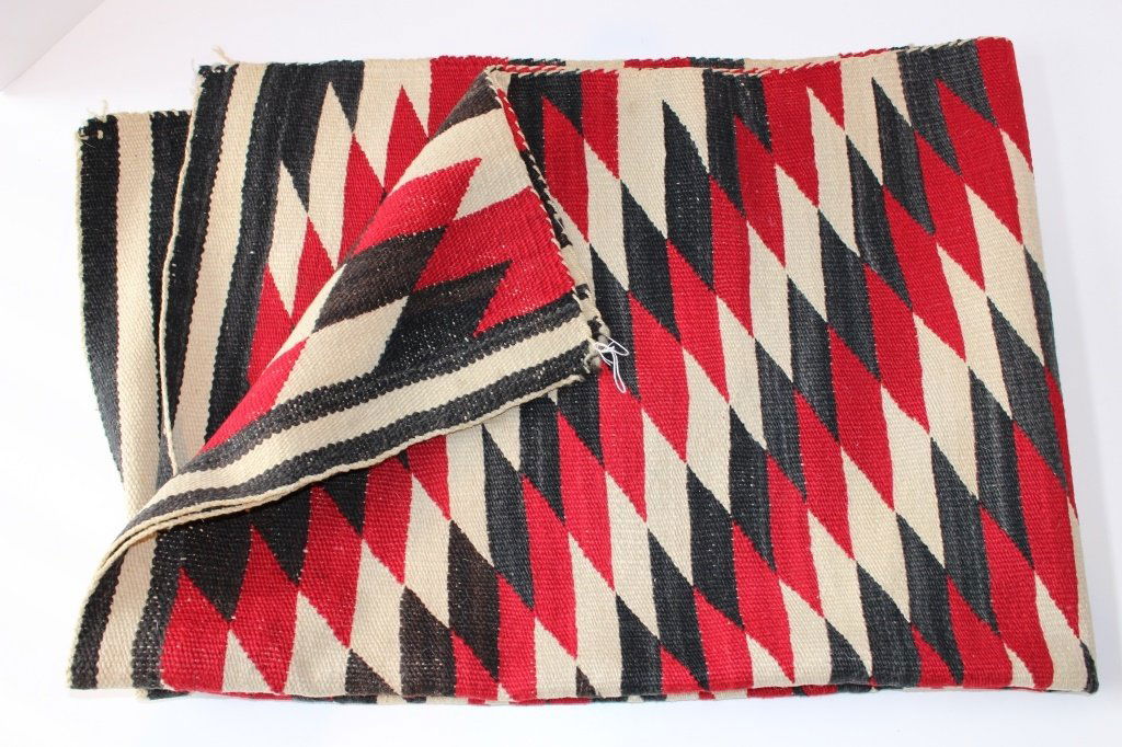 1920'S NAVAJO EYE DAZZLER HAND WOVEN BLANKET (1 of 2)