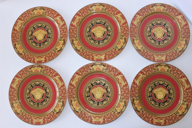 SIX VERSACE ROSENTHAL MEDUSA CHINA CHARGERS (1 of 4)