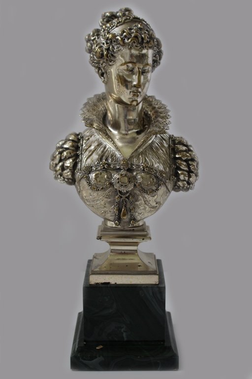 MATHURIN MOREAU SILVER OVER BRONZE ELIZABETH I (1 of 5)
