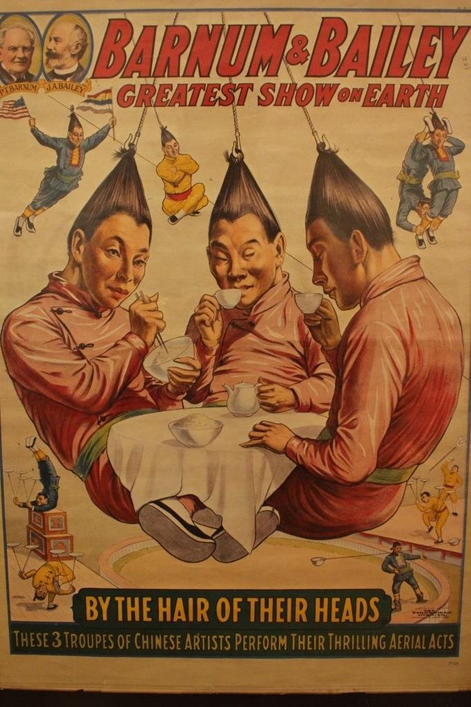 BARNUM AND BAILY ORIGINAL ANTIQUE POSTER (1 of 1)