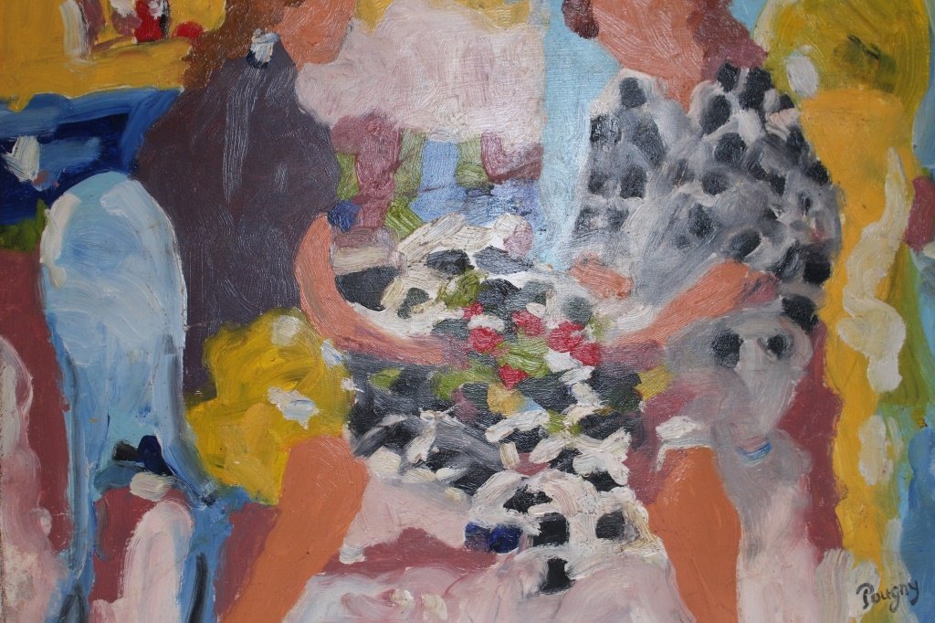 JEAN POUGNY (1894 - 1956) RUSSIAN OIL ON BOARD (1 of 2)