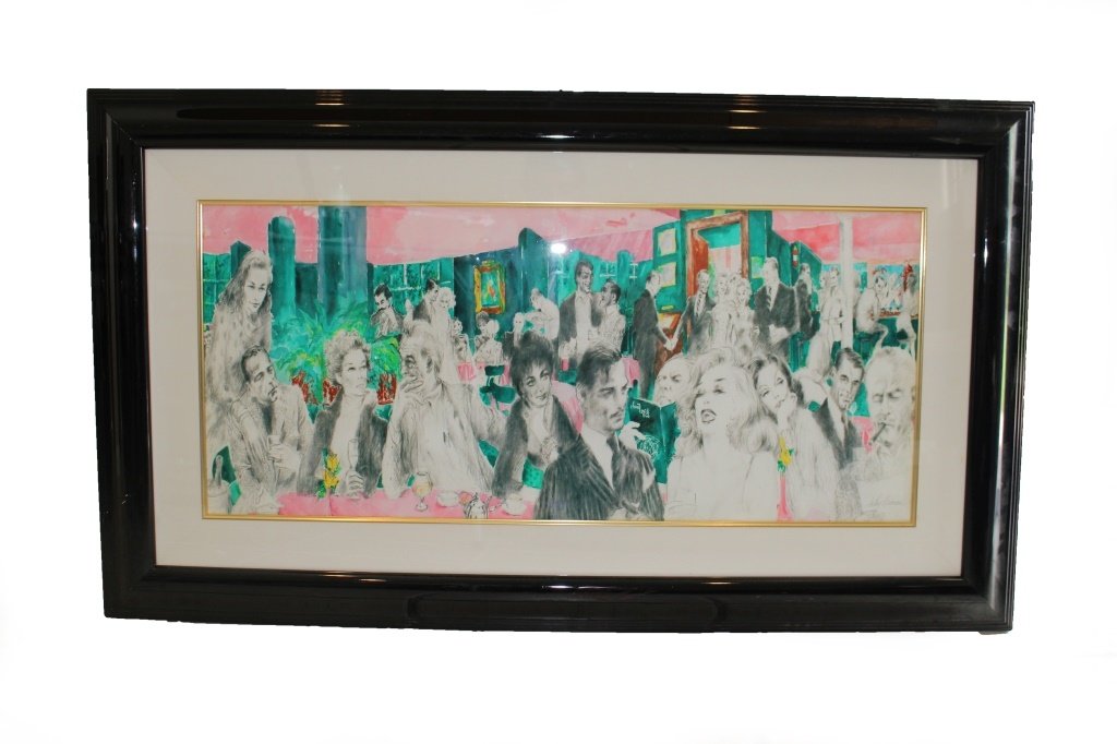 LEROY NEIMAN COLORED LITHO TITLED "POLO LOUNGE" (1 of 3)
