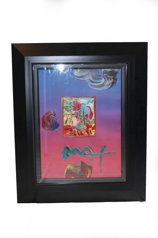 PETER MAX "LADY WITH FLOWERS" (1 of 2)