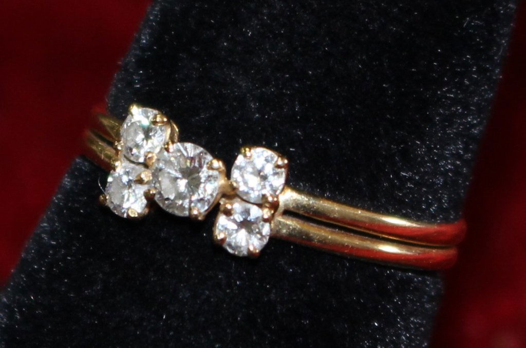 CARTIER PARIS 18KT YG AND DIAMOND RING (1 of 3)