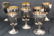 7 GEORGE III 18TH C STERLING SILVER HEAVY CHALICES