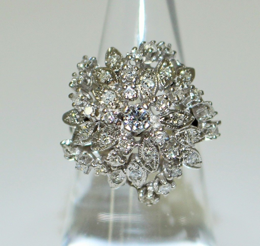 ESTATE 14KT WG & 2CT LADIES DIAMOND COCKTAIL RING (1 of 3)