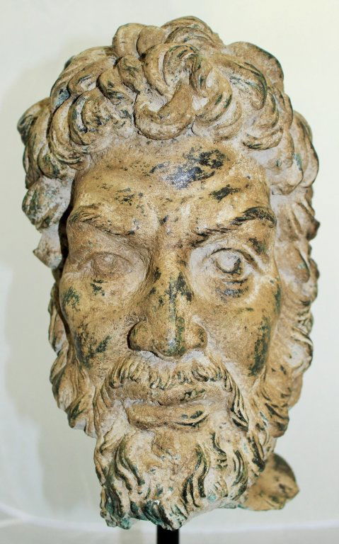 LARGE BRONZE BUST OF ZEUS (1 of 5)