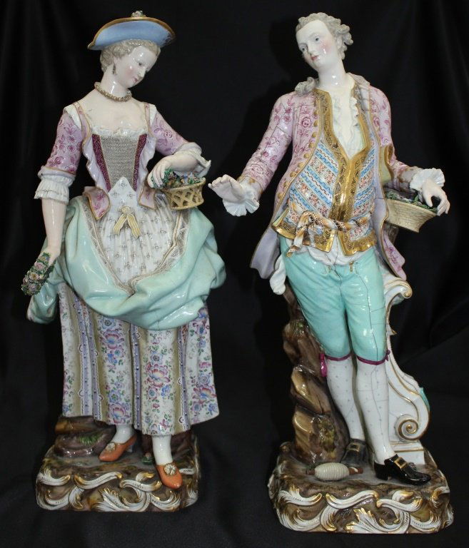 MONUMENTAL MEISSEN 19TH C. PORCELAIN FIGURINES (1 of 5)