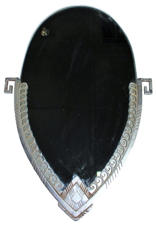 LARGE ART DECO METAL MIRROR SIGNED E. BRANDT (1 of 3)