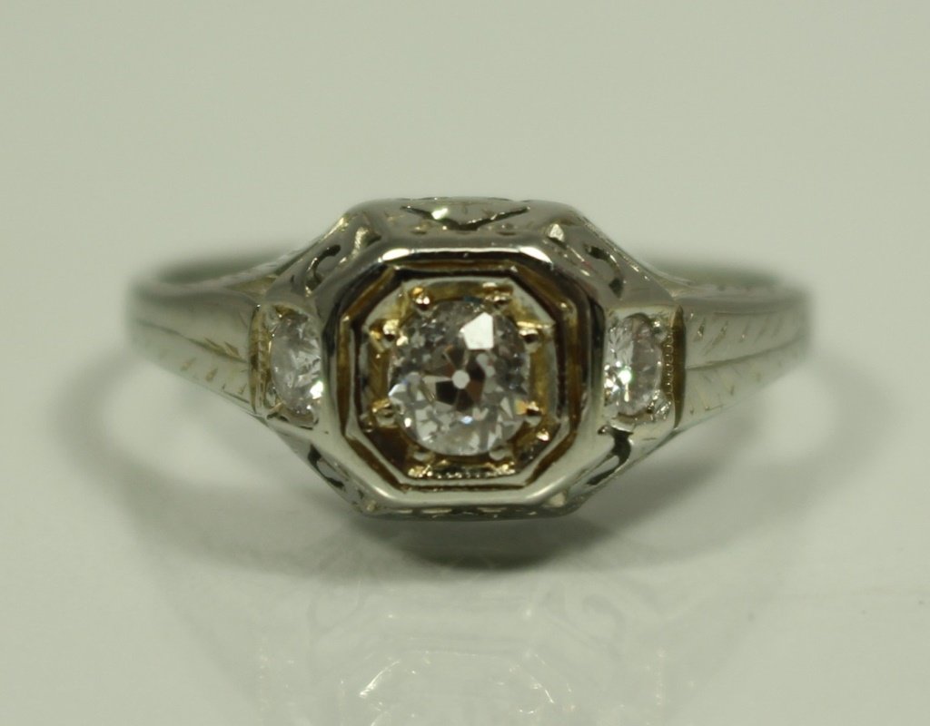 DIAMOND DECO 1/2CT DIAMOND & 10KT WHITE GOLD RING (1 of 4)