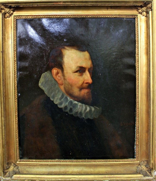 L. WAXEL OIL ON CANVAS PORTRAIT OF A GENTLEMAN (1 of 3)