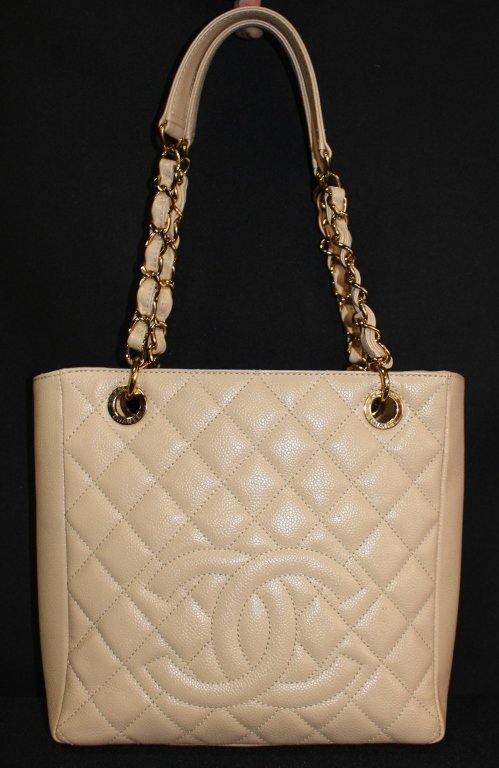 CHANEL CHAMPAGNE PETITE TIMELESS TOTE (1 of 10)