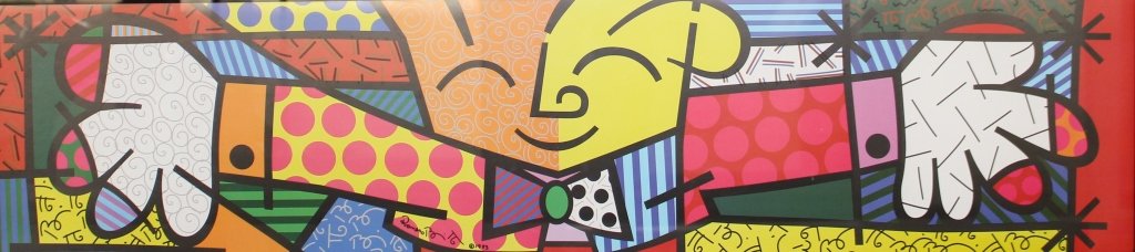 ROMERO BRITTO "THE HUG" LITHOGRAPHIC PRINT (1 of 2)