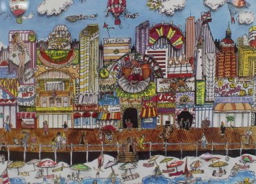 CHARLES FAZZINO "ATLANTIC CITY 3-D" (1 of 2)