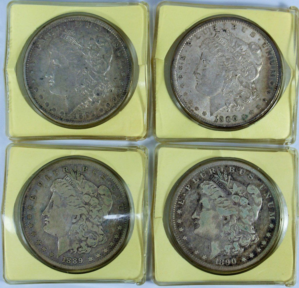 LOT OF 4 MORGAN SILVER DOLLARS (1 of 2)