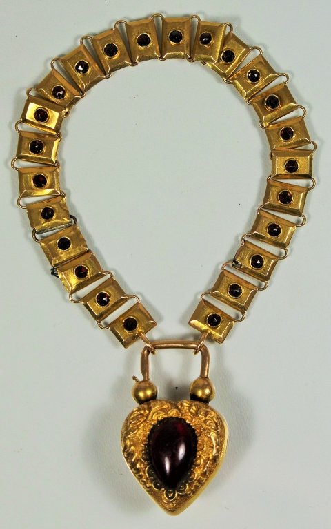 SPECTACULAR 14KT GOLD VICTORIAN LOCKET BRACELET (1 of 5)