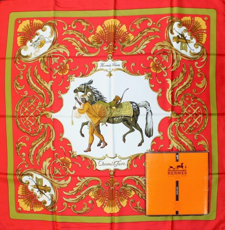 VINTAGE HERMES SILK SCARF CHRISTINE VAUZELLES (1 of 4)