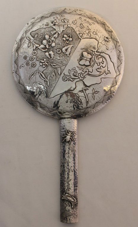RARE FIND ANTIQUE SHIEBLER STERLING HAND MIRROR (1 of 6)