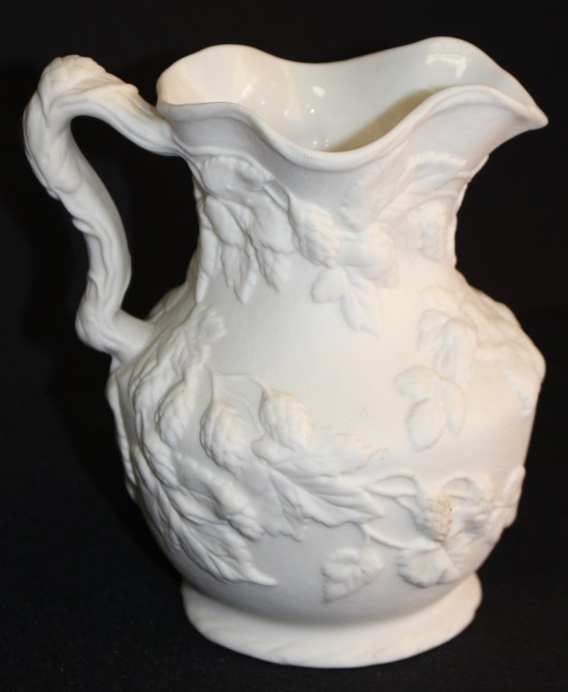 ANTIQUE 1851 PARIAN FLOWER PITCHER (1 of 4)