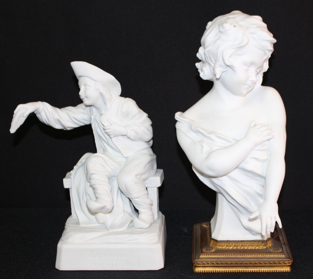 LOT OF TWO ANTIQUE POTTERY OF TWO FIGURES (1 of 7)