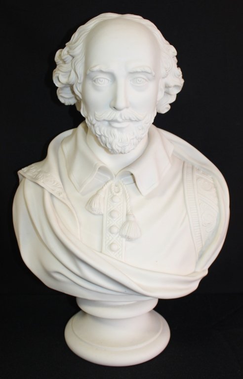LARGE 19TH CENTURY PARIAN BUST OF SHAKESPEARE (1 of 5)