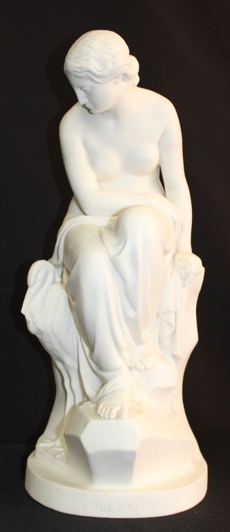 19TH C PARIAN WARE FIGURE OF A WOMAN (1 of 7)