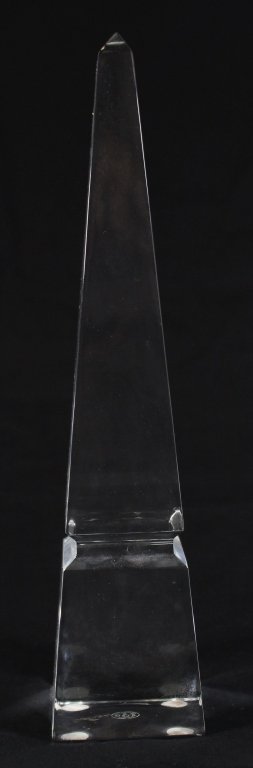 TALL BACCARAT CRYSTAL OBELISK (1 of 7)
