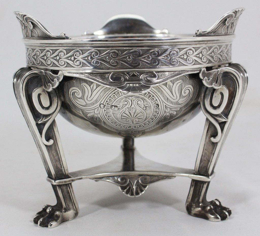 VICTORIAN SILVER PLATED SUGAR BOWL (1 of 6)