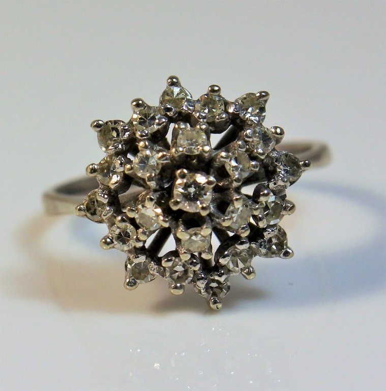 ESTATE 14KT WG & 1CT DIAMOND LADIES COCKTAIL RING (1 of 4)