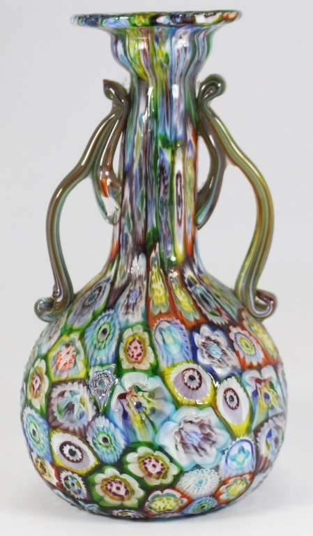 MURANO MILLAFIORE HAND BLOWN GLASS VASE (1 of 6)