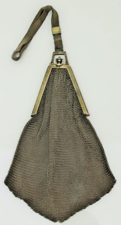 DECO STERLING SILVER LADIES FLAPPER PURSE (1 of 5)