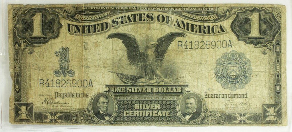 1899 SERIES LARGE US BLACK EAGLE SILVER CERT (1 of 5)