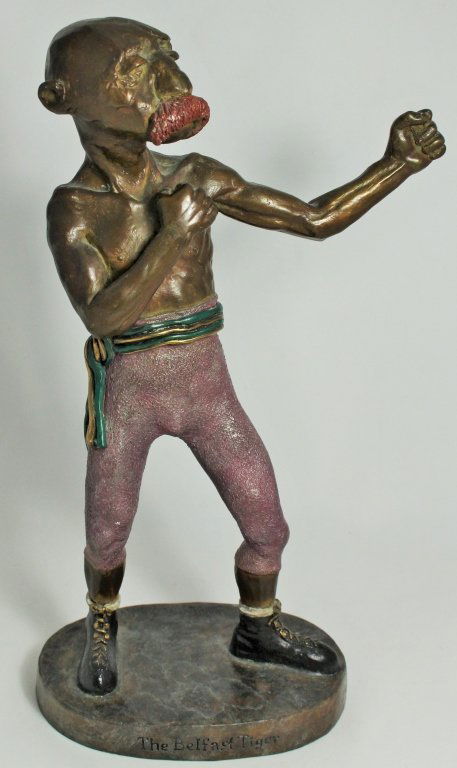 RARE CHARLES BRAGG BRONZE OF "THE BELFAST TIGER" (1 of 7)