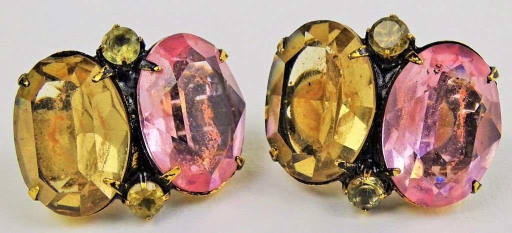 IRADJ MOINI CITRINE & ROSE QUARTZ EARRINGS (1 of 2)