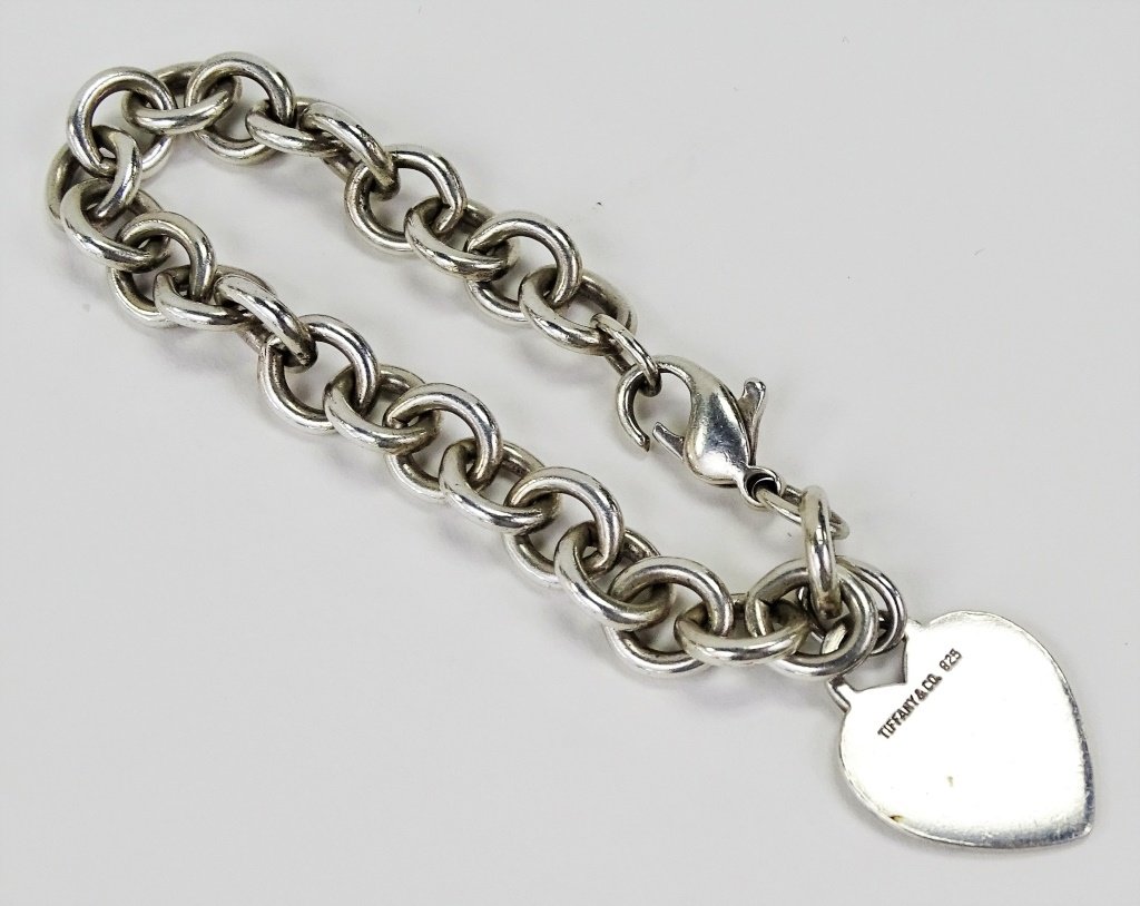 TIFFANY & CO. STERLING SILVER HEART BRACELET (1 of 2)