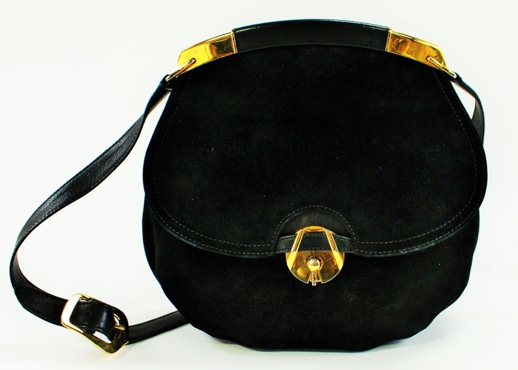 VINTAGE GUCCI SUEDE HANDBAG (1 of 4)