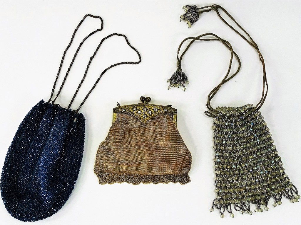 COLLECTION OF THREE ANTIQUE BEADED PURSES (1 of 1)