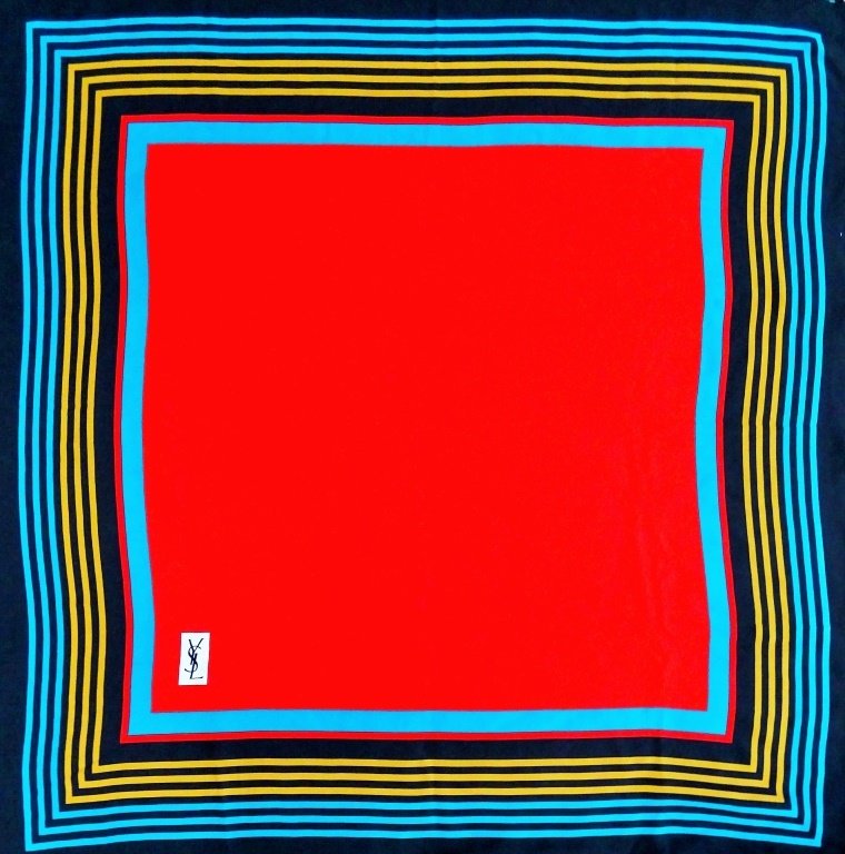 WOMANS YVES SAINT LAURENT SILK SCARF (1 of 2)
