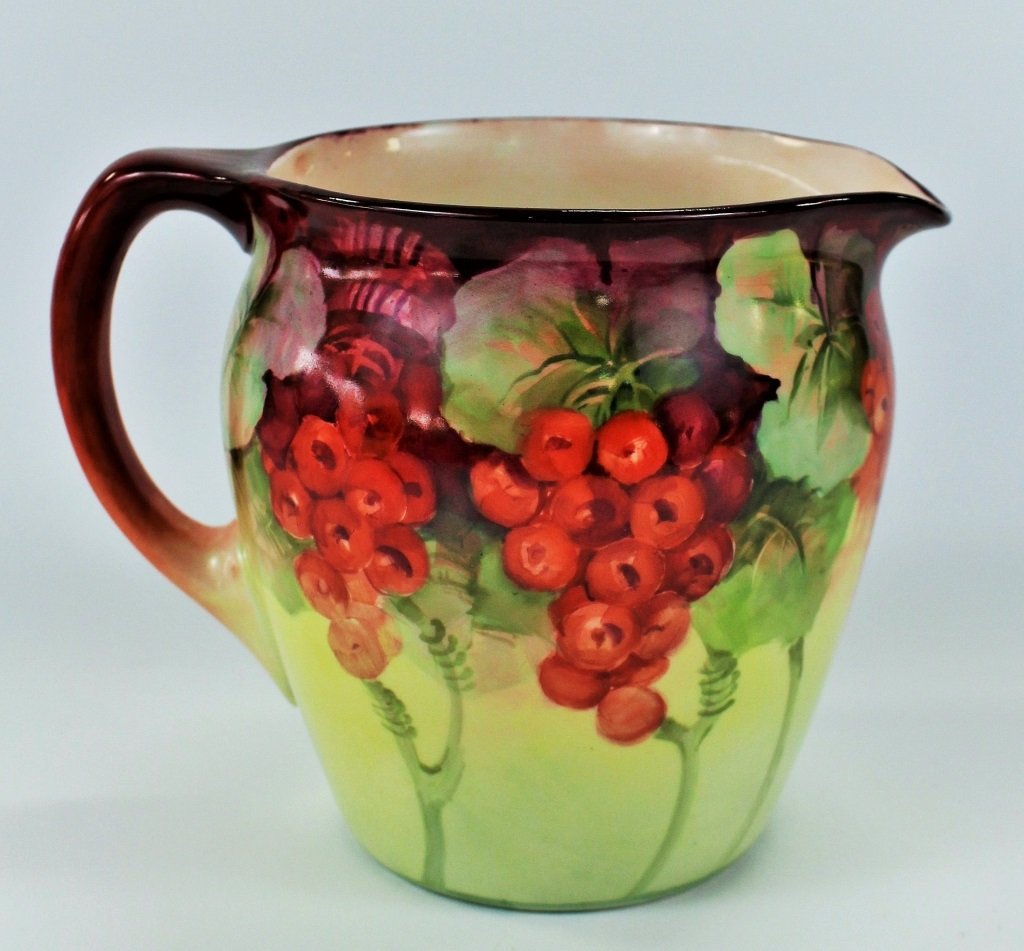 ANTIQUE HAND PAINTED LIMOGES LEMMONADE PITCHER (1 of 3)