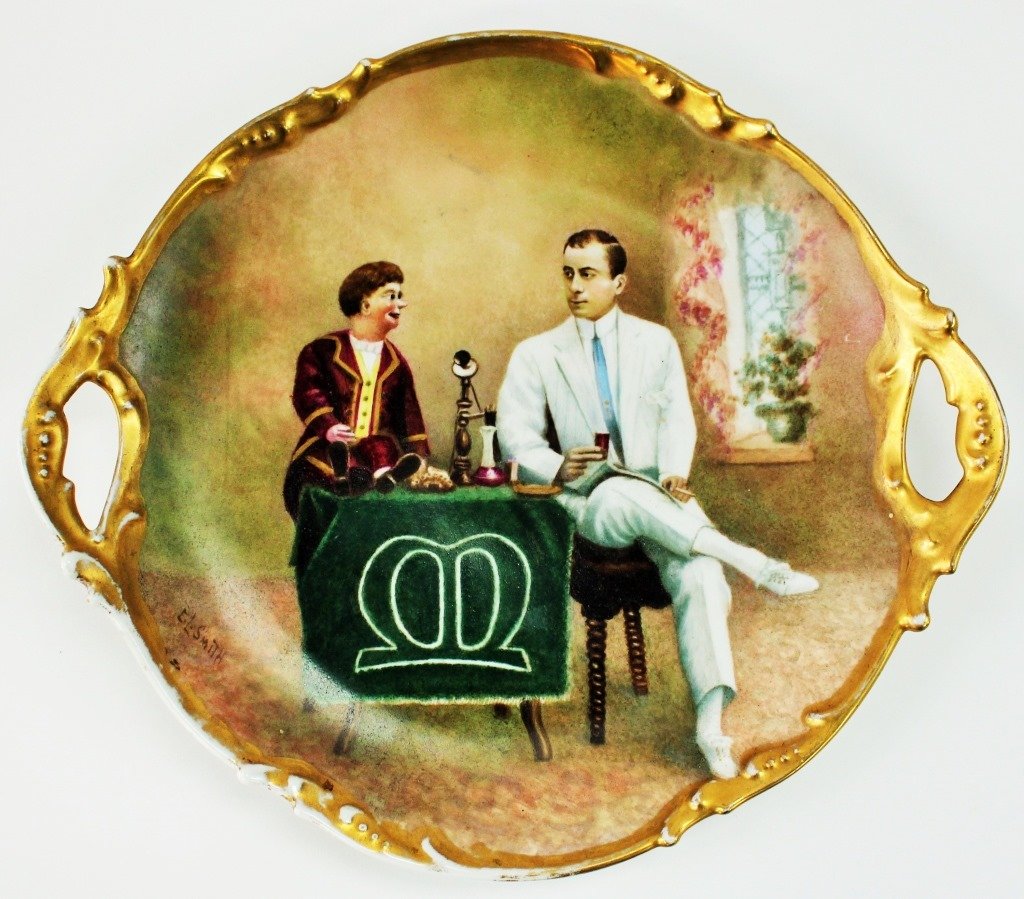 HAND PAINTED PORCELAIN PLAQUE EMMA L SMITH (1 of 2)
