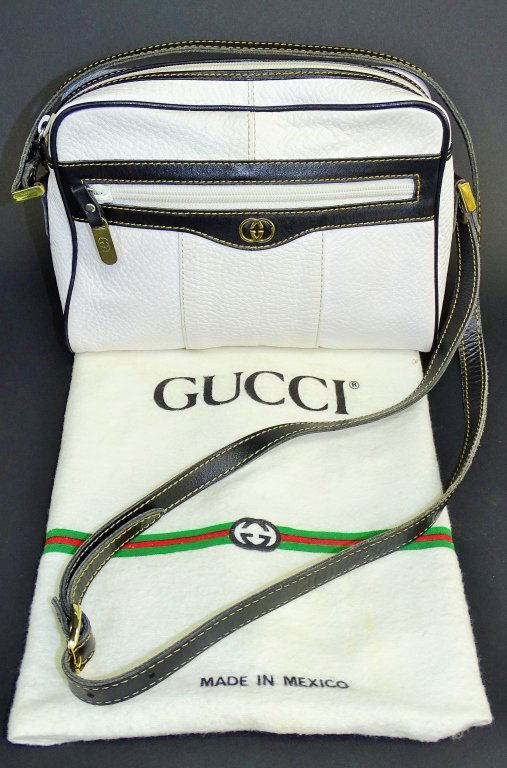 GUCCI PETITE LADIES WHITE LEATHER SHOULDER BAG (1 of 4)