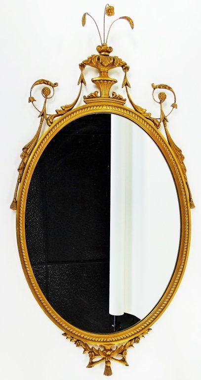 LARGE FLORENTINE STYLE GOLD GILD MIRROR (1 of 2)