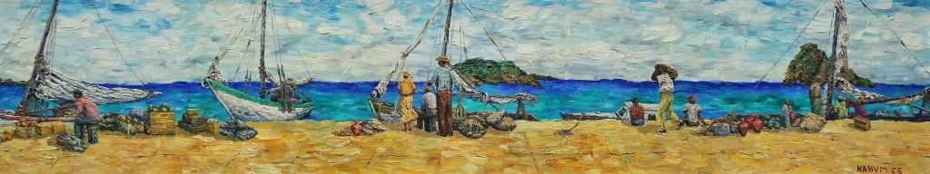 JACOB D NAHUM OIL ON BOARD VIRGIN ISLANDS (1 of 4)
