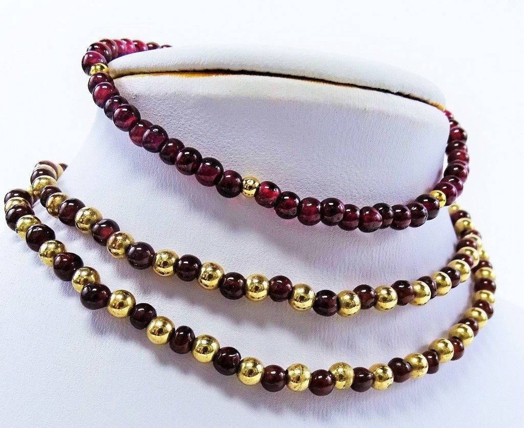 14KT YELLOW GOLD & BEADED NECKLACE & BRACELET SET (1 of 1)