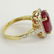 GGA CERTIFIED 9.05 CT OVAL CUT RUBY AND 14KT RING - 2