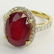 GGA CERTIFIED 9.05 CT OVAL CUT RUBY AND 14KT RING - 4