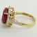 GGA CERTIFIED 9.05 CT OVAL CUT RUBY AND 14KT RING - 5