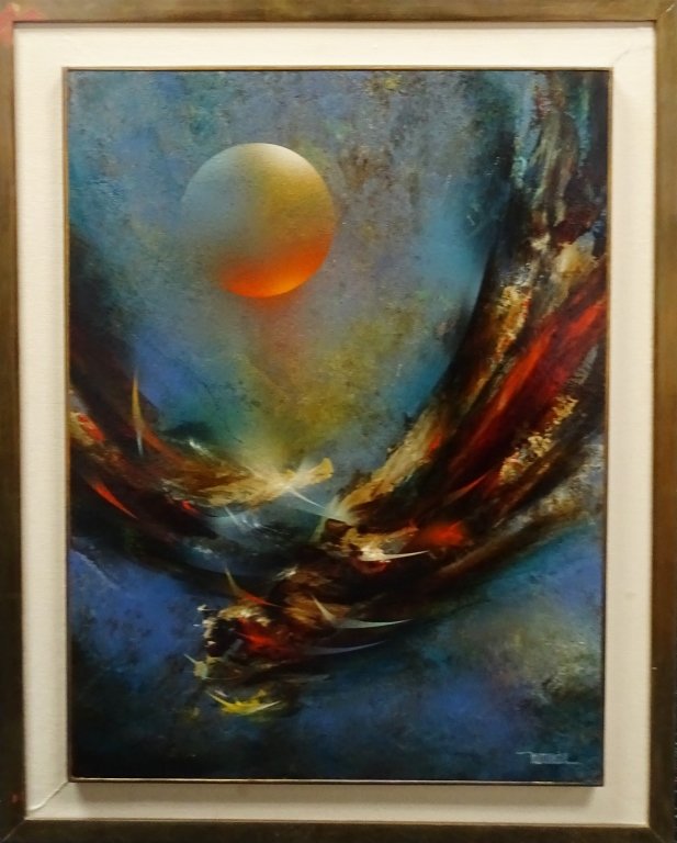 LEONARDO NIERMAN 'FLIGHT TO THE SUN' OIL PAINTING (1 of 3)