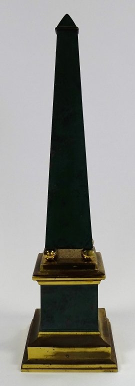 TALL VINTAGE OBELISK METAL SCULPTURE (1 of 1)