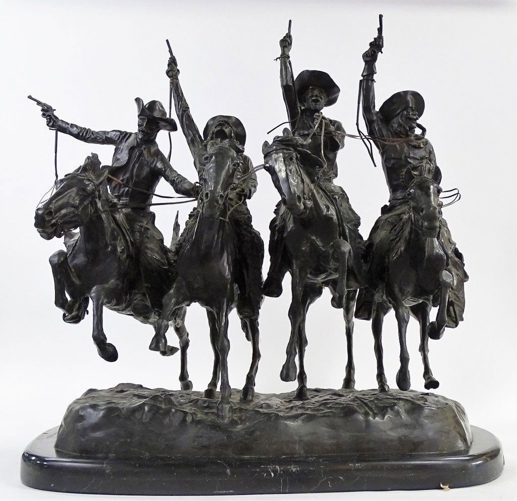 FREDERICK REMINGTON BRONZE "COMING THRU THE RYE" (1 of 4)